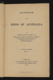 John Gould, Birds of Australia